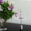 51013.. Konfirmand. Pink striber, kors om halsen
