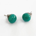 23303. Ørestikker, 9 mm. Jadegrønt glas